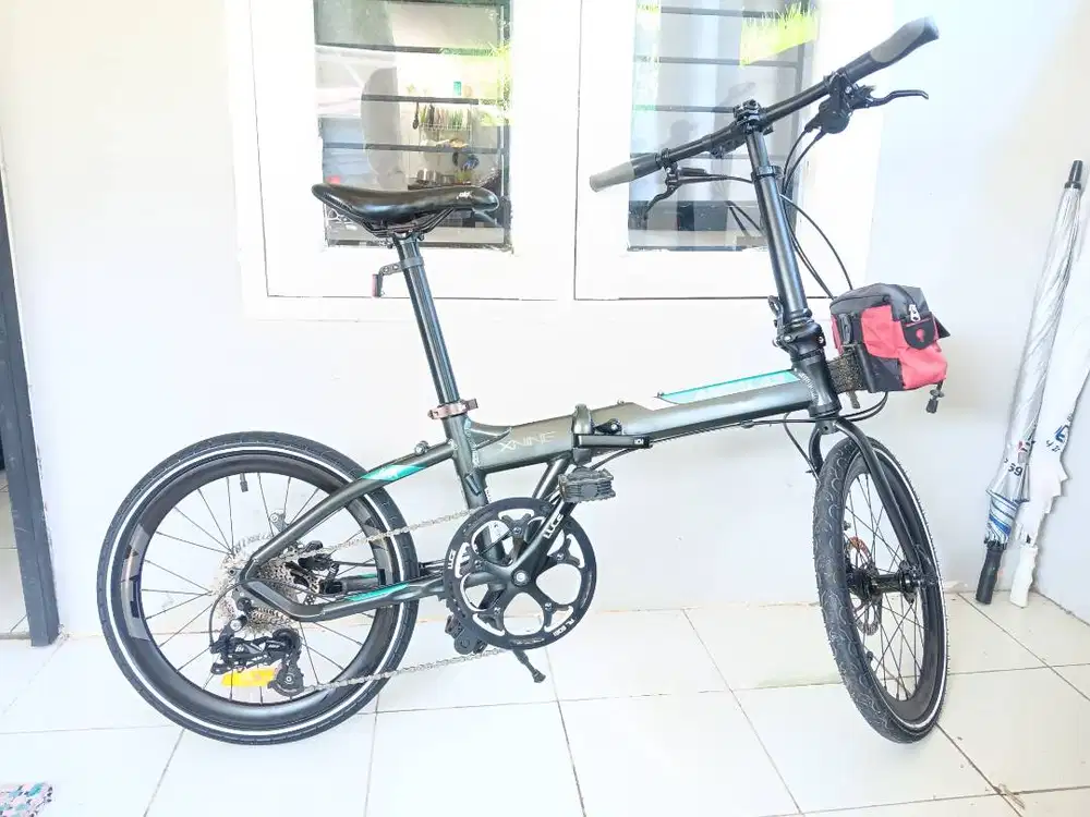 Sepeda Lipat Element FoldX X9 Andalas 9 Speed Grey