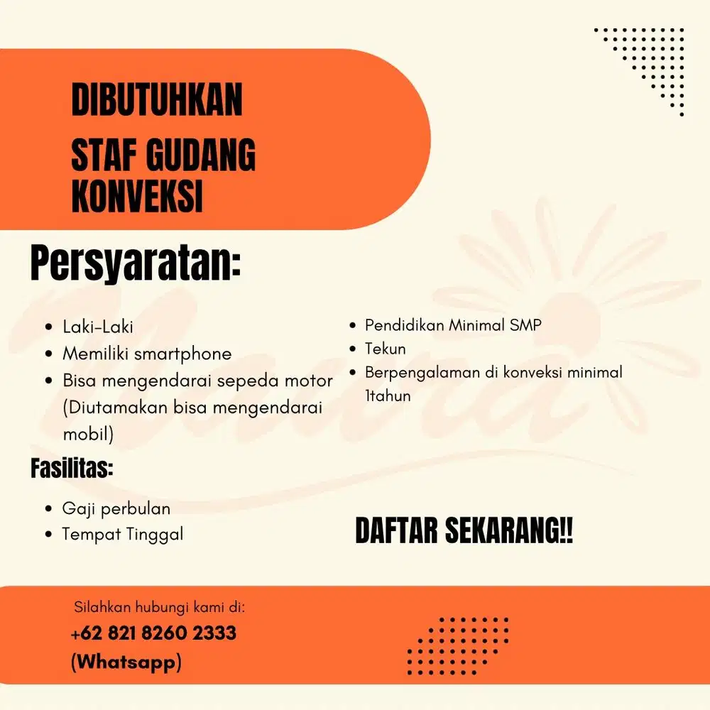 Lowongan Pekerjaan Konveksi