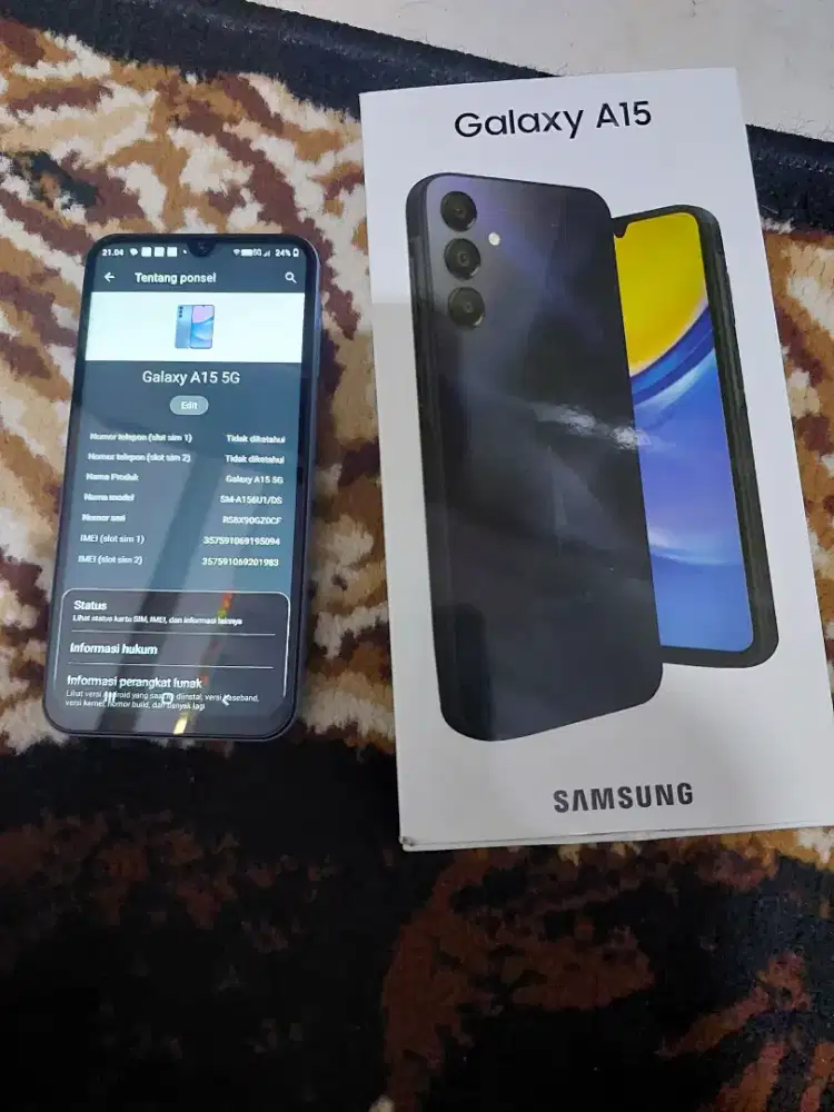 Samsung A15 5G fullset normal semua, dijual  karena ga di pakai