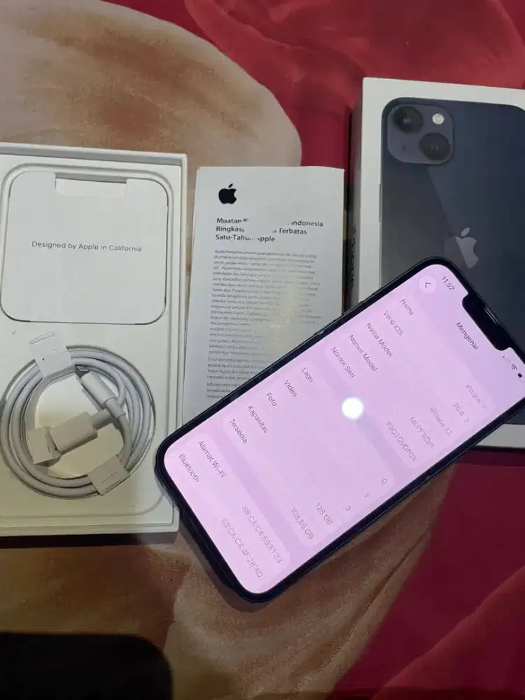 Iphone 13 128GB MidnightBlue Resmi Lengkap.