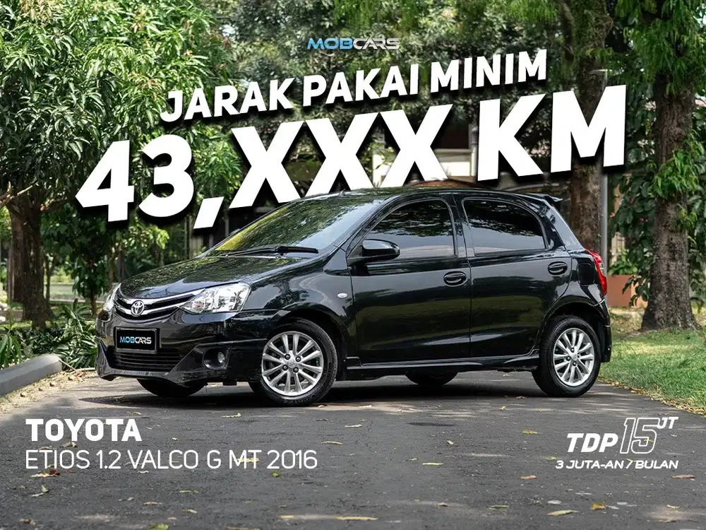 ETIOS VALCO 1.2 G MT 2016 - DP 15jt / Cash 109jt (Nego)