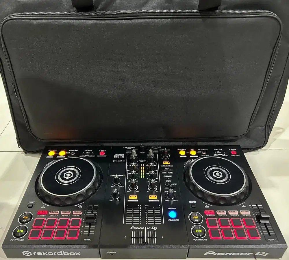 Alat DJ Pioneer DDJ 400 + Tas Controller Rekordbox XDJ DDJ FLX4 REV SB
