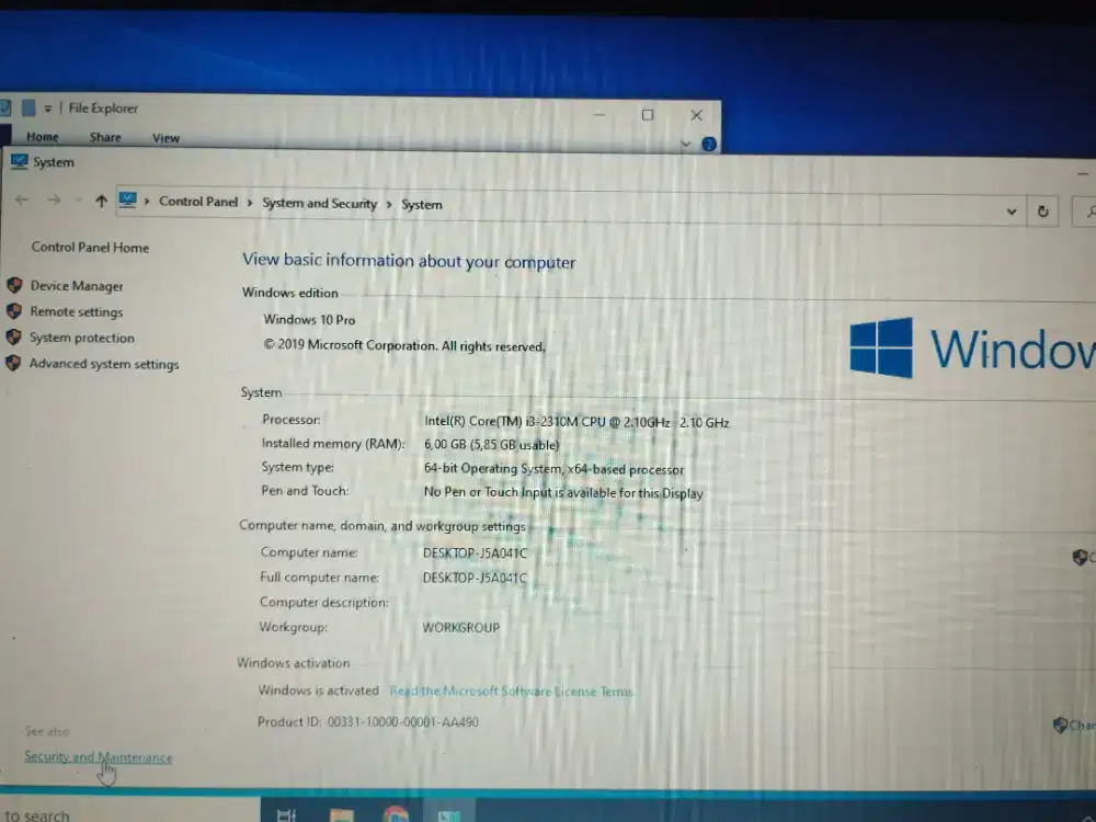 Laptop Acer Aspire 4750