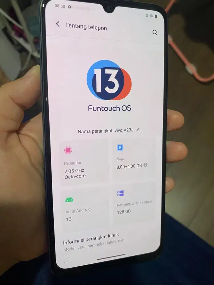 Vivo v23e 8+4/128gb ramnya gede