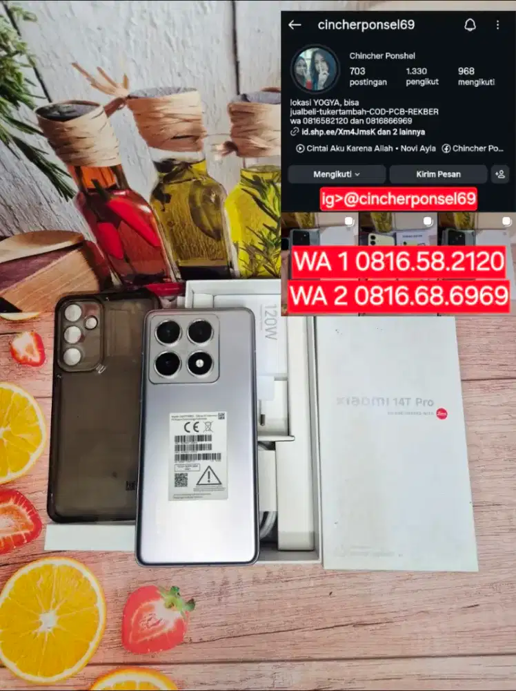 Jual hp likenew Xiaomi 14T pro 12/512 istimewa grns resmi masih aktif