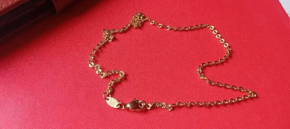 Kalung titanium anak  35 cm embos