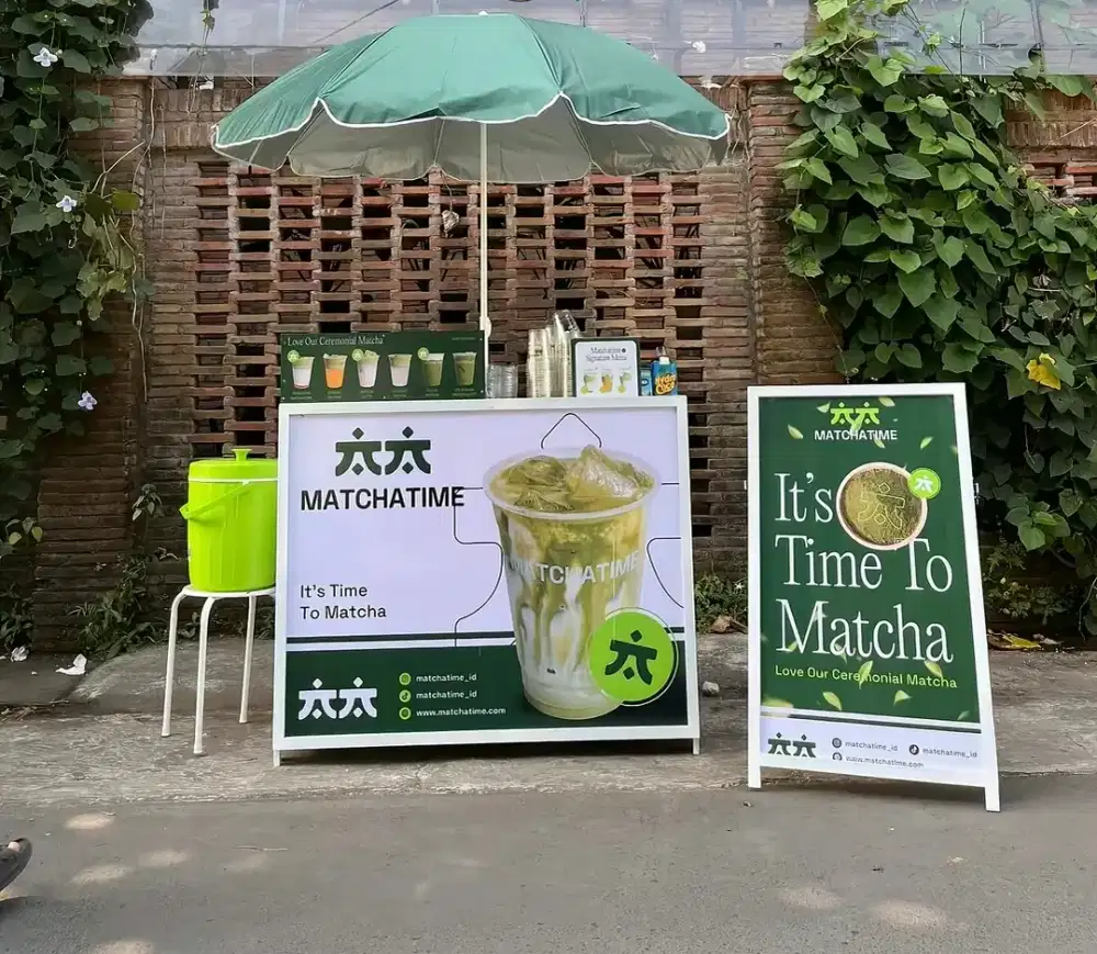 Jual Cepat! Booth Matcha + Brand & Resep (Tinggal Lanjut)