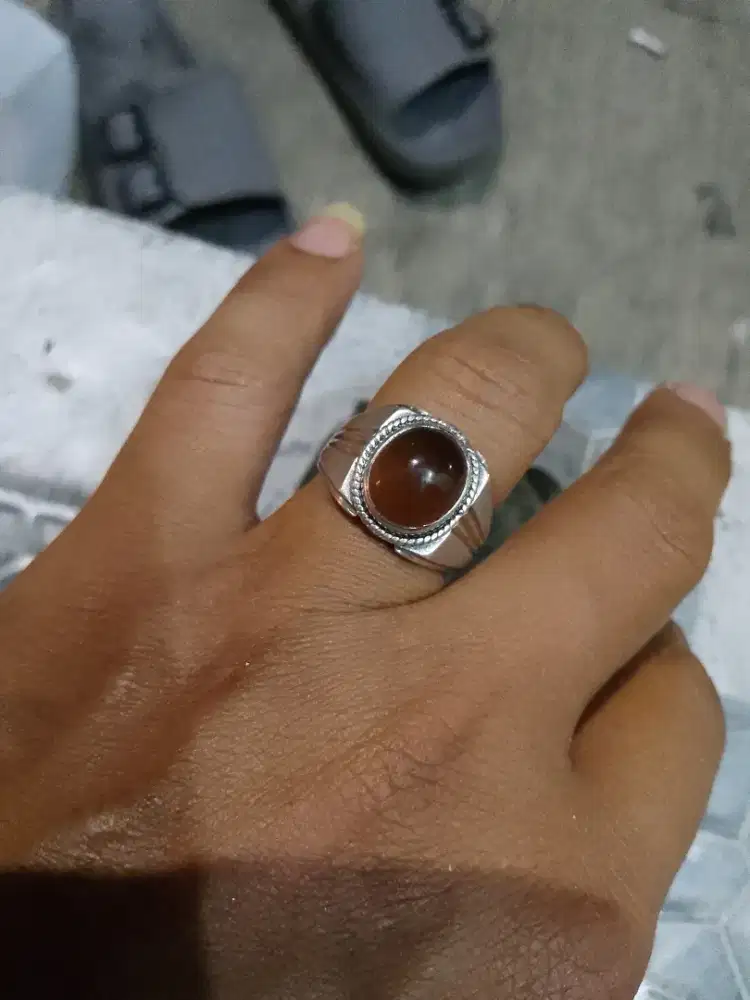 Cincin yaman madu ring perak diameter 8