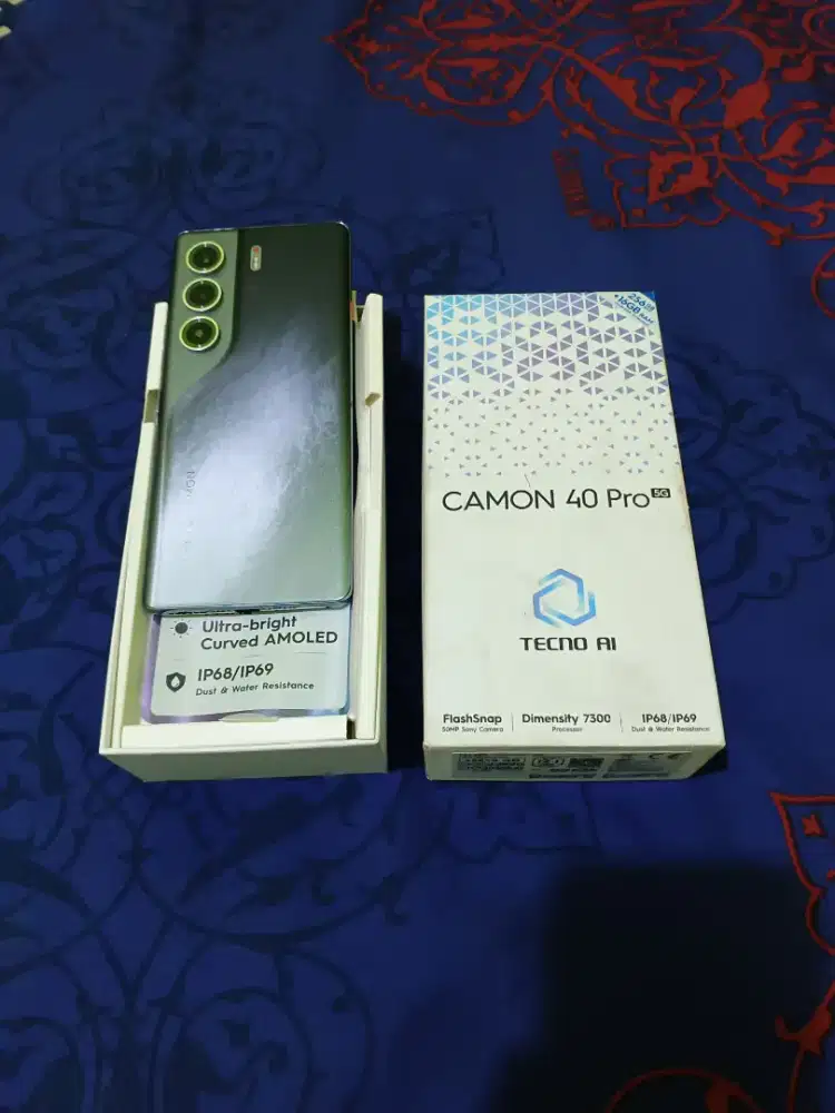 Tecno Camon 40 Pro 5G RAM 8+8/256GB Fullset Mulus No Minus