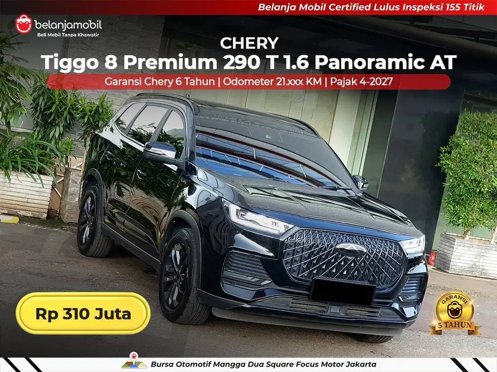 [ GARANSI 5TH ] Chery Tiggo 8 Premium 290 T 1.6 Panoramic 2025 2026