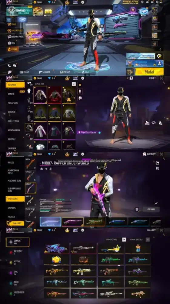 Jual akun ff spek GG