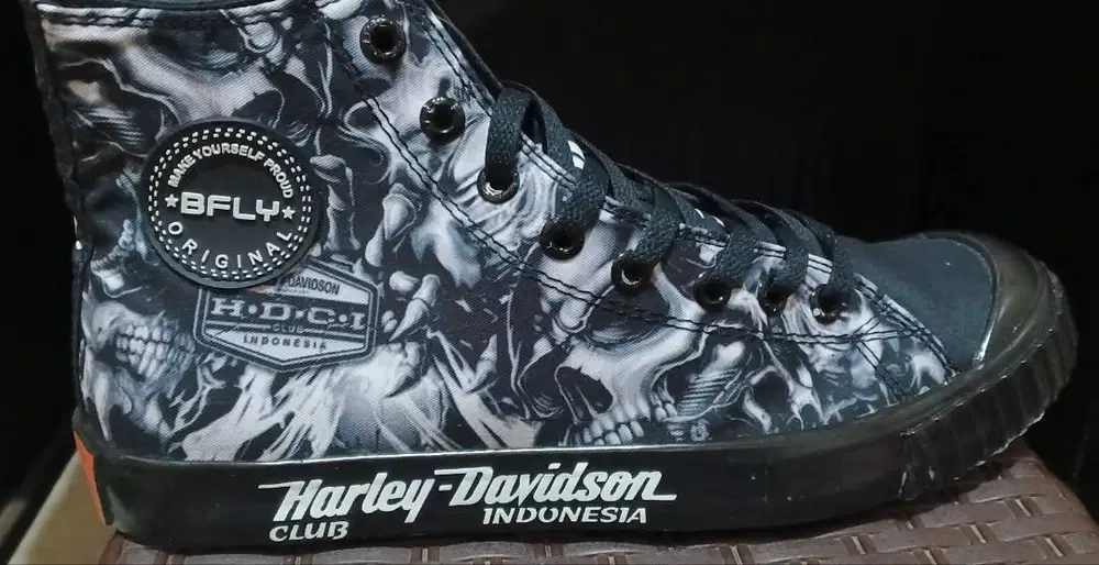 Sepatu BFLY Collab Harley Davidson Club Indonesia