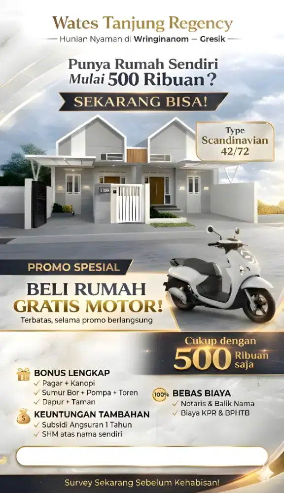 KPR Rumah Cukup Dengan 500rb