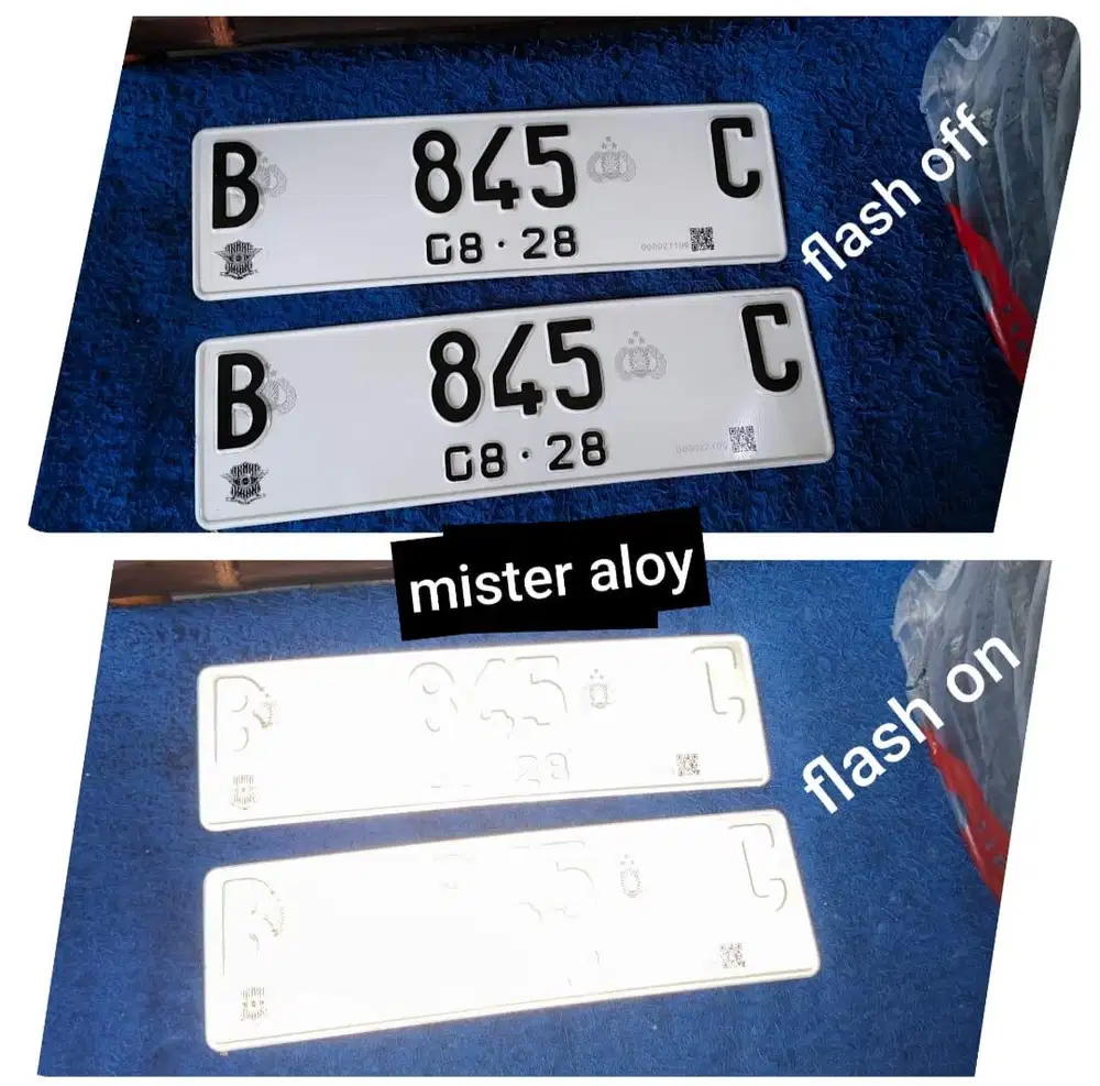 Plat mobil barcode anti etle sepasang
