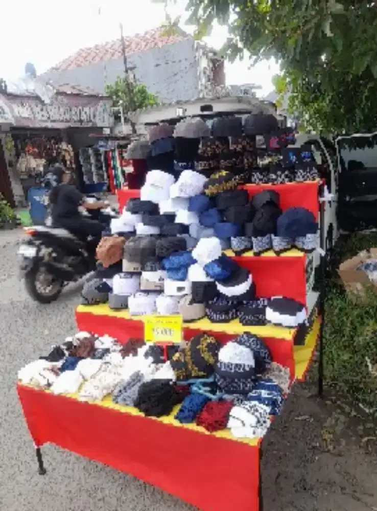 JUAL BU USAHA PECI LENGKAP BESERTA MEJA JUALAN NYA