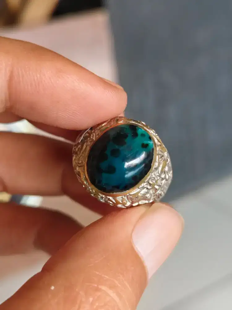 Natural Bacan Doko Totol Coklat Serat Halus Kristal Plong Dim 16
