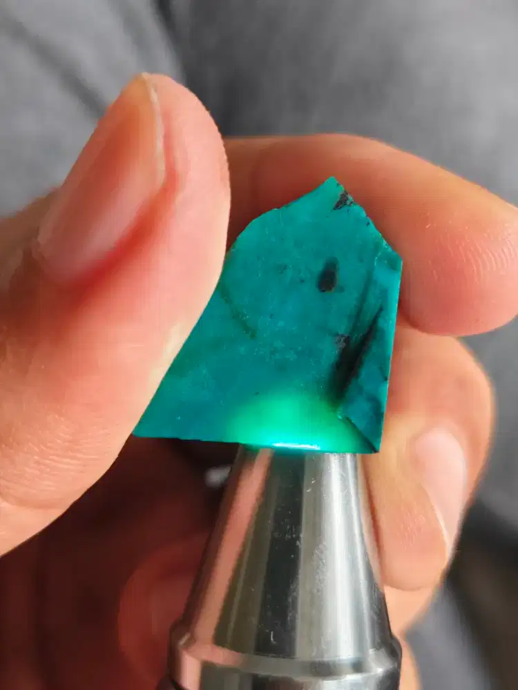 Natural Bahan Bacan Doko Visual Biru Serat Halus Senteran Plong Dim 22