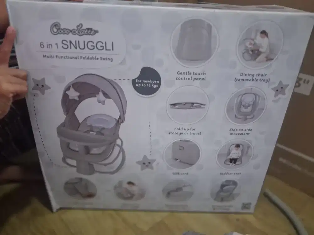 Ayunan bayi multifungsi Cocolatte 6 in 1 Merk Snuggli