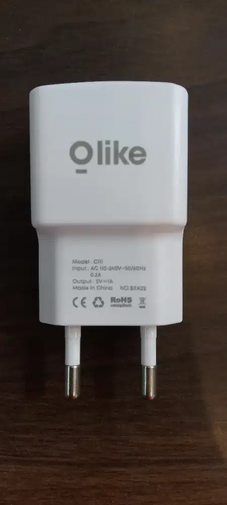 Olike C111 Charger Adaptor 5V - 1A USB Port Safe Charging - White