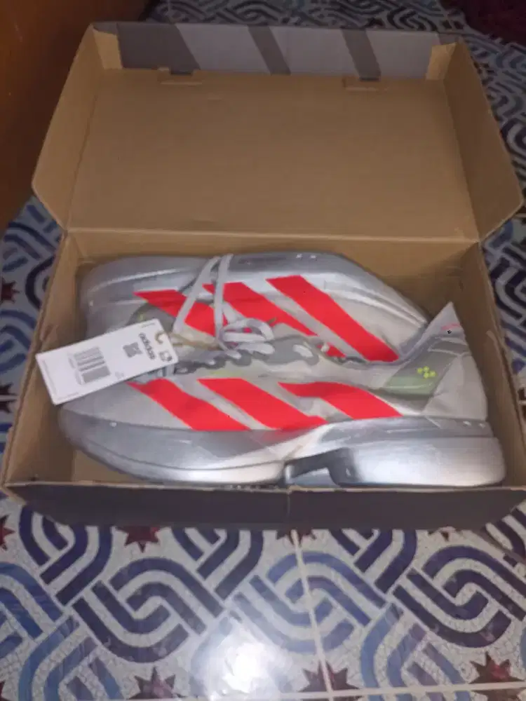 SEPATU ADDAS ADIZERO PRO 4 SILVER RED PREMIUM ORIGINAL