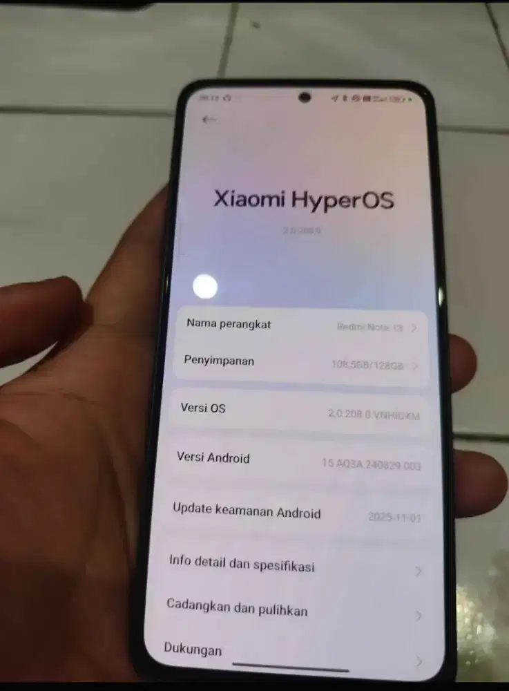 Jual handphone redmi note 13 ram 8+4/128