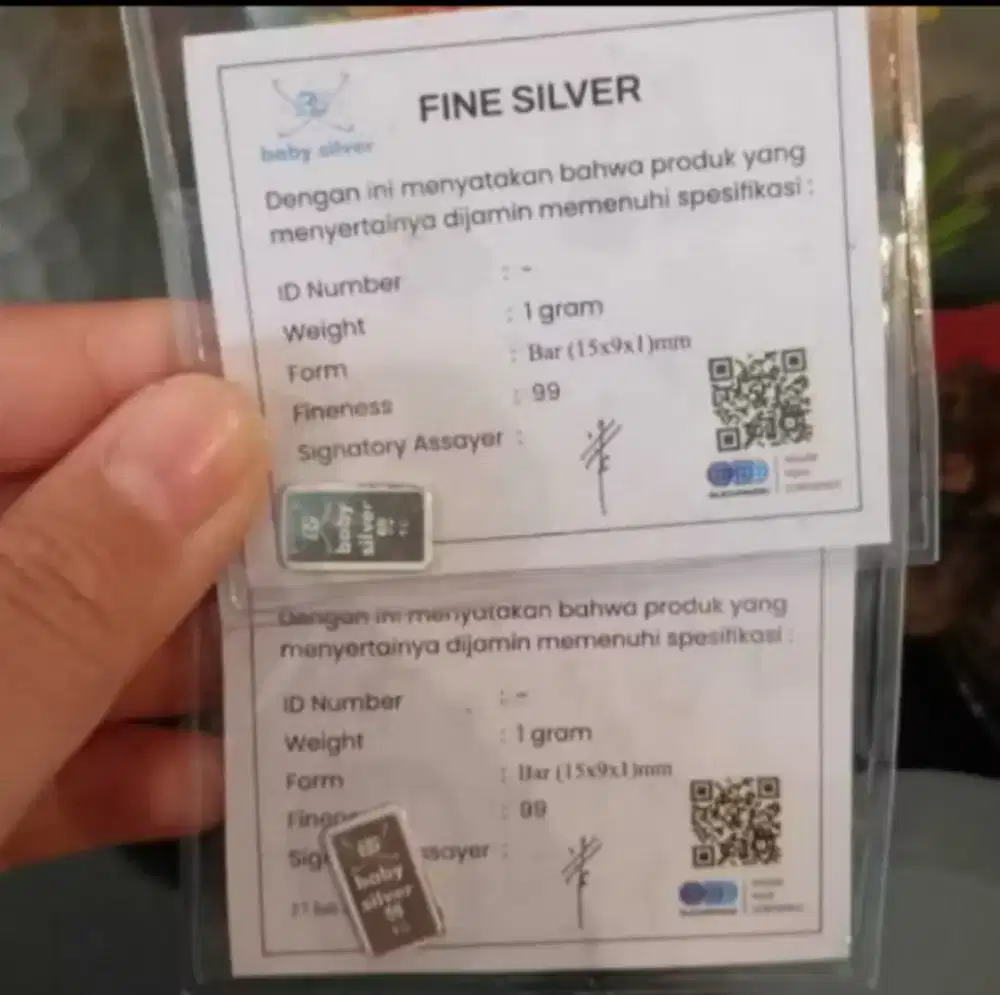 Perak murni 1 gram