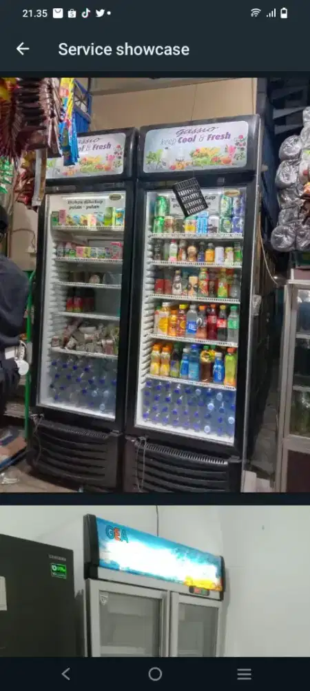 Kulkas freezer chiller showcase AC Coldstorage pendingin service