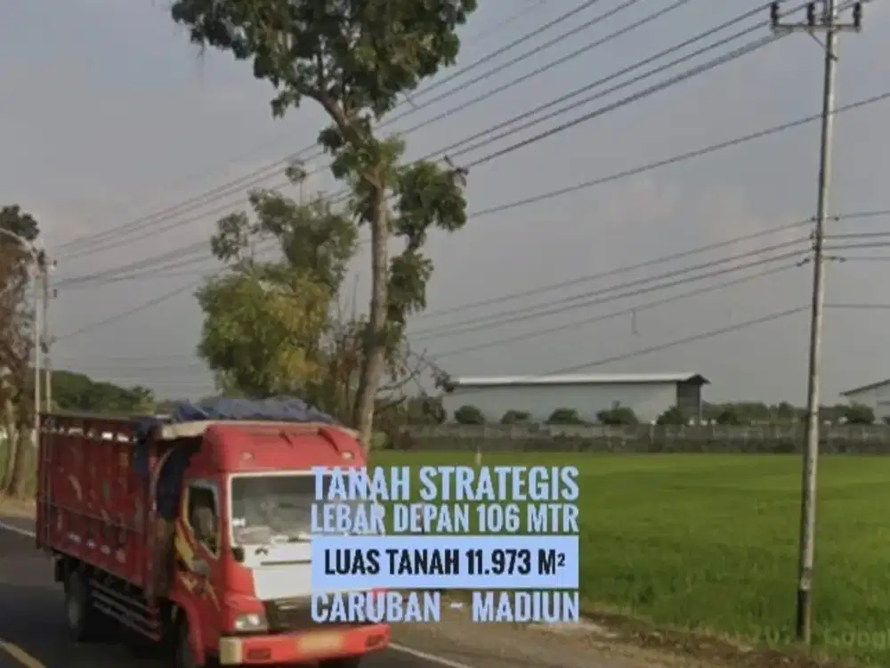 Bb// Tanah Zona Industri LD 106 mtr, dekat Gerbang TOL Caruban MADIUN, Baguss