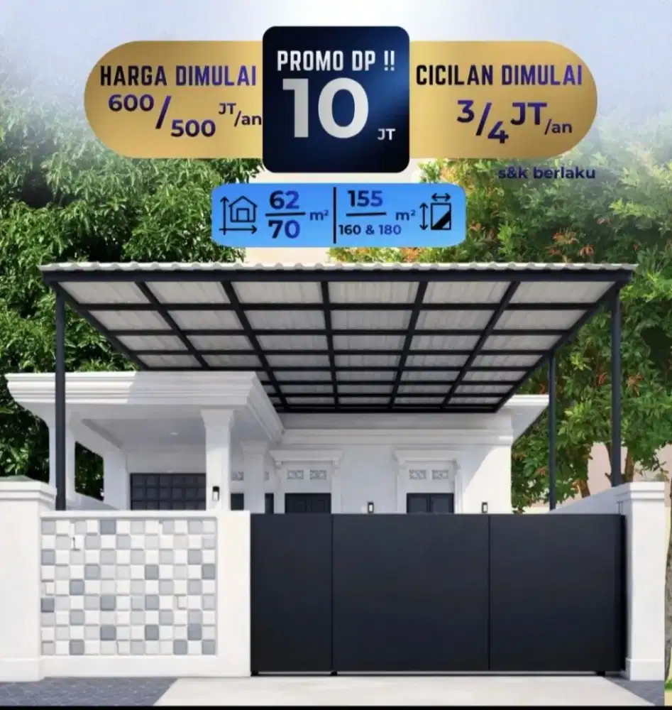 Rumah Cluster DP murah Lokasi Marpoyan