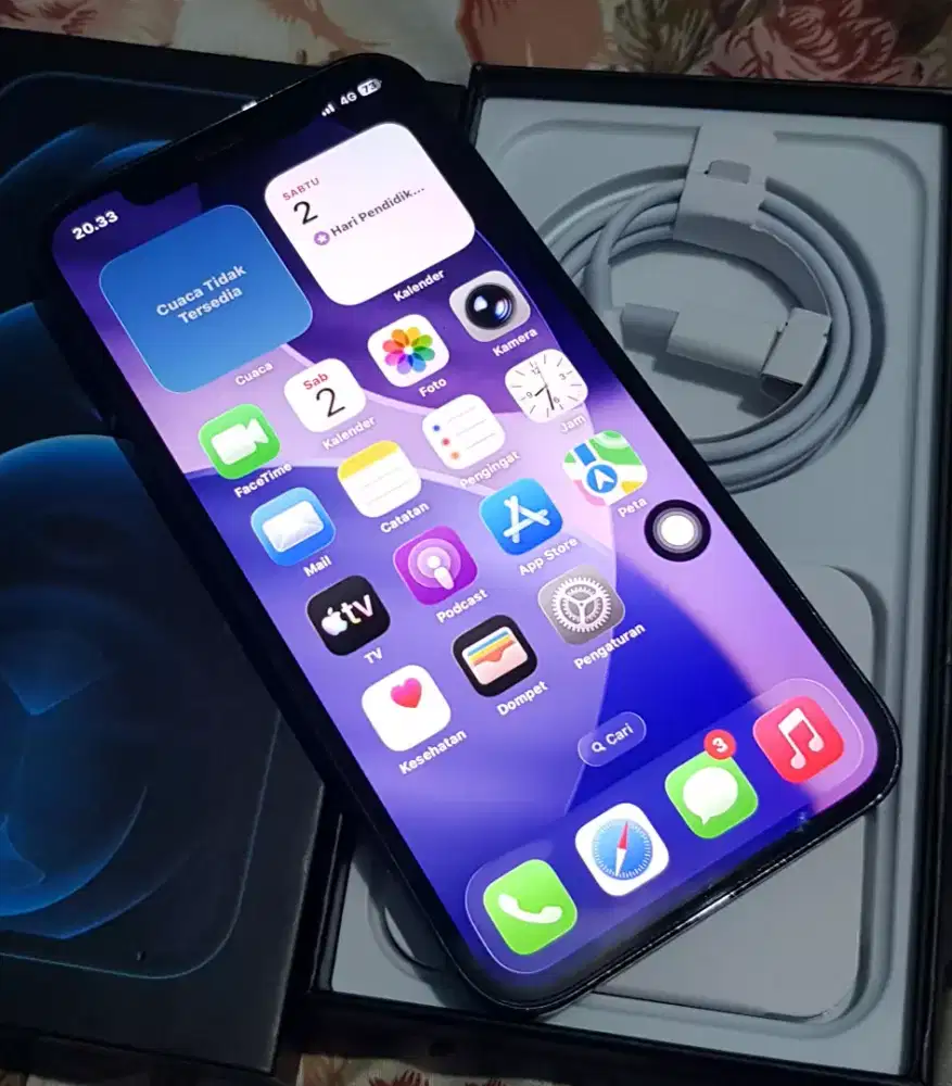 iPhone 12 Pro 256 inter mlus lengkap pribadi terawat