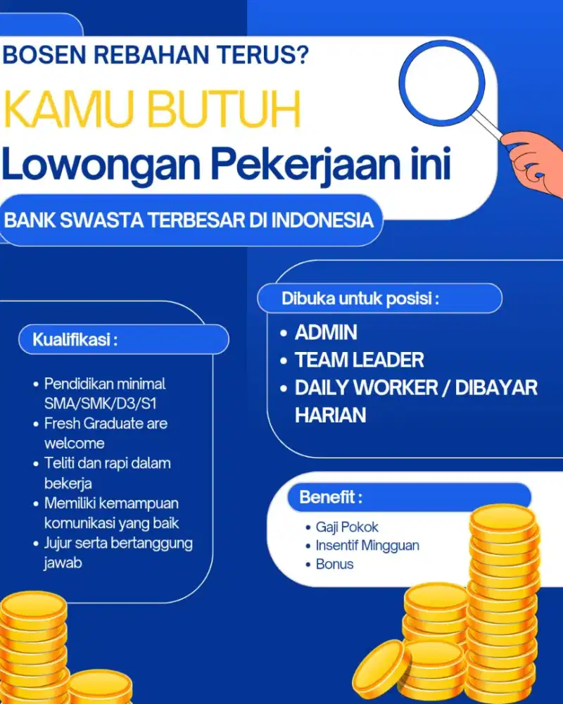 Dibuka Lowongan Kerja