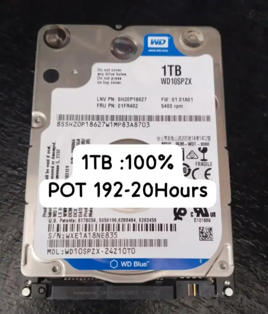 Harddisk Laptop 1 TB dan 500 GB