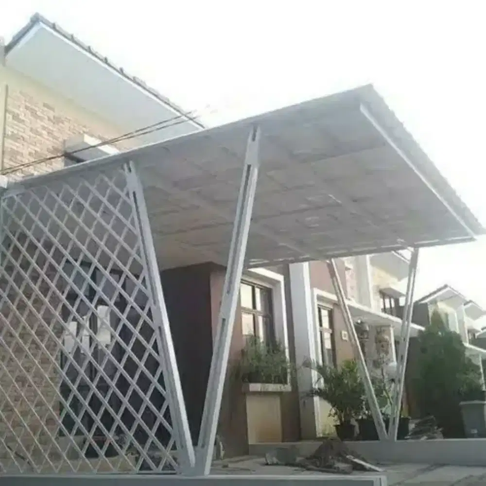 Pemasangan canopy alderon minimalis hollo galvanis #644
