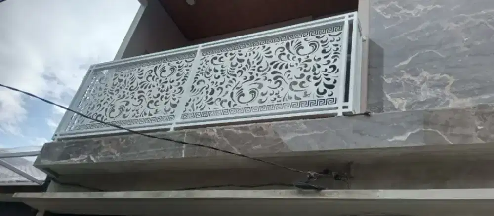Pemasangan pagar cuting plat laser cnc #988