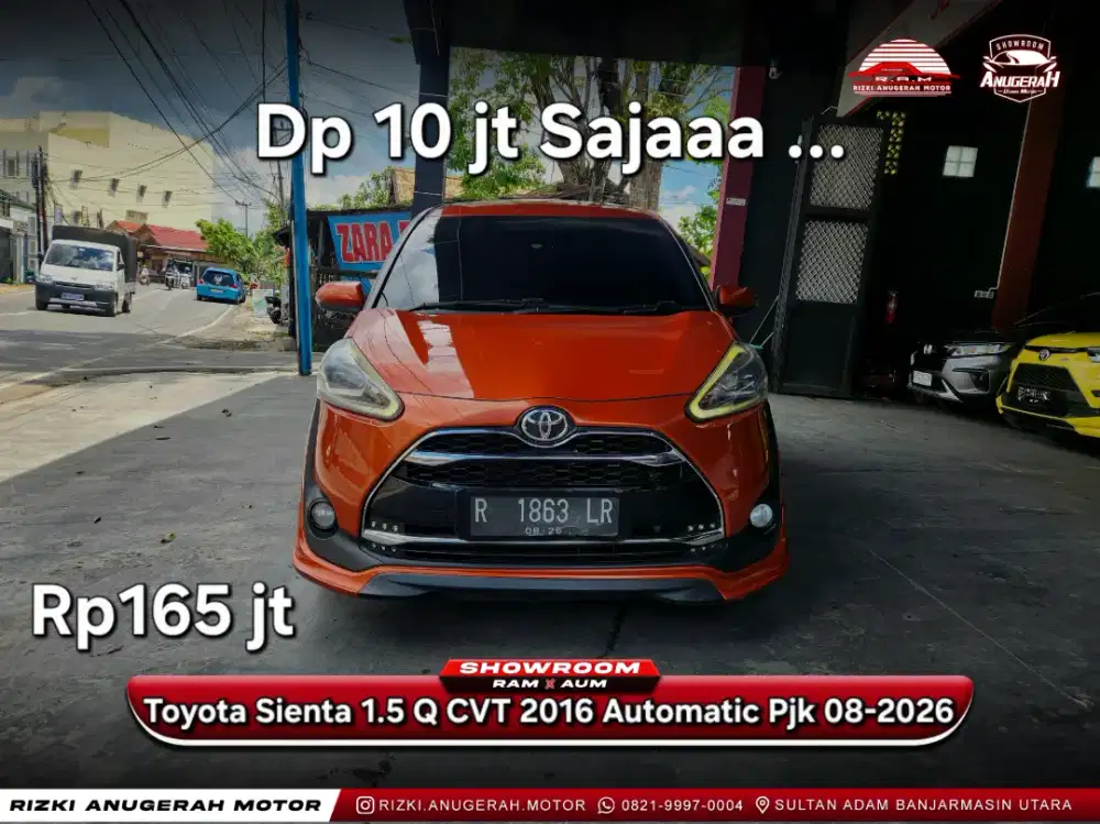 Dp ringan Toyota Sienta Q CVT 2016 Automatic AT