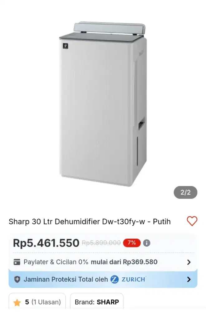 HUMIDIFIER WITH AIR PURIFIER SHARP