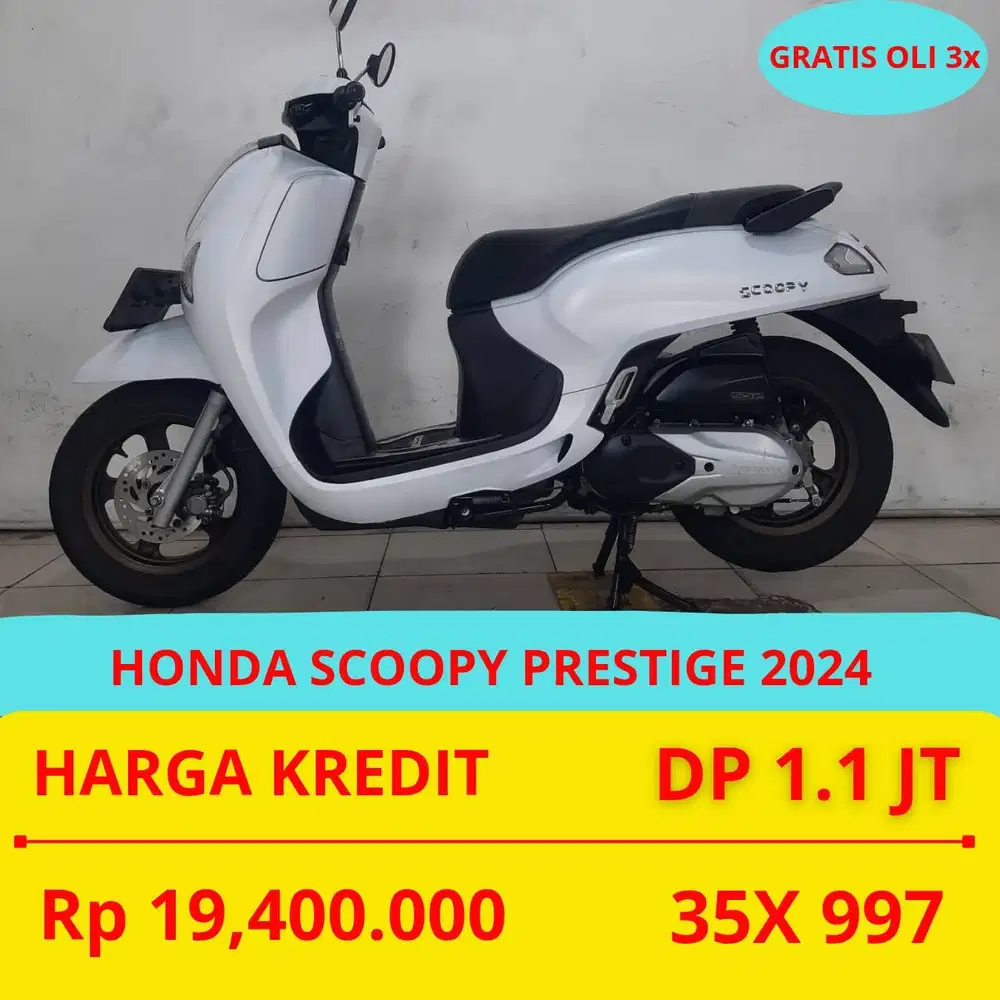 PROMO SUKSES MOTOR HONDA SCOOPY PRESTIGE 2024 DP MURAH 1,1 JUTA GUYS