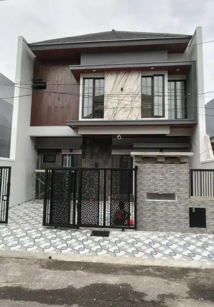 Dijual rumah modern kontemporer wisma permai barat dekat unair galaxy