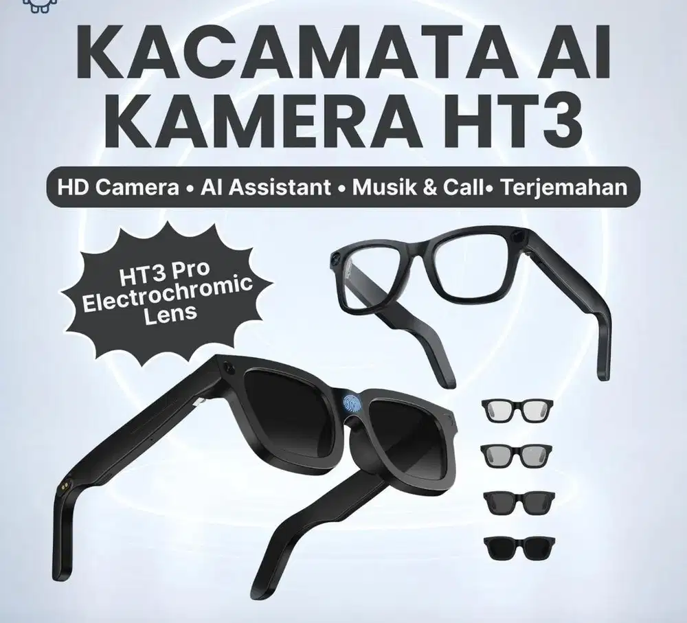 Kacamata AI Kamera HT 3 1200P HT 3 electrochromic