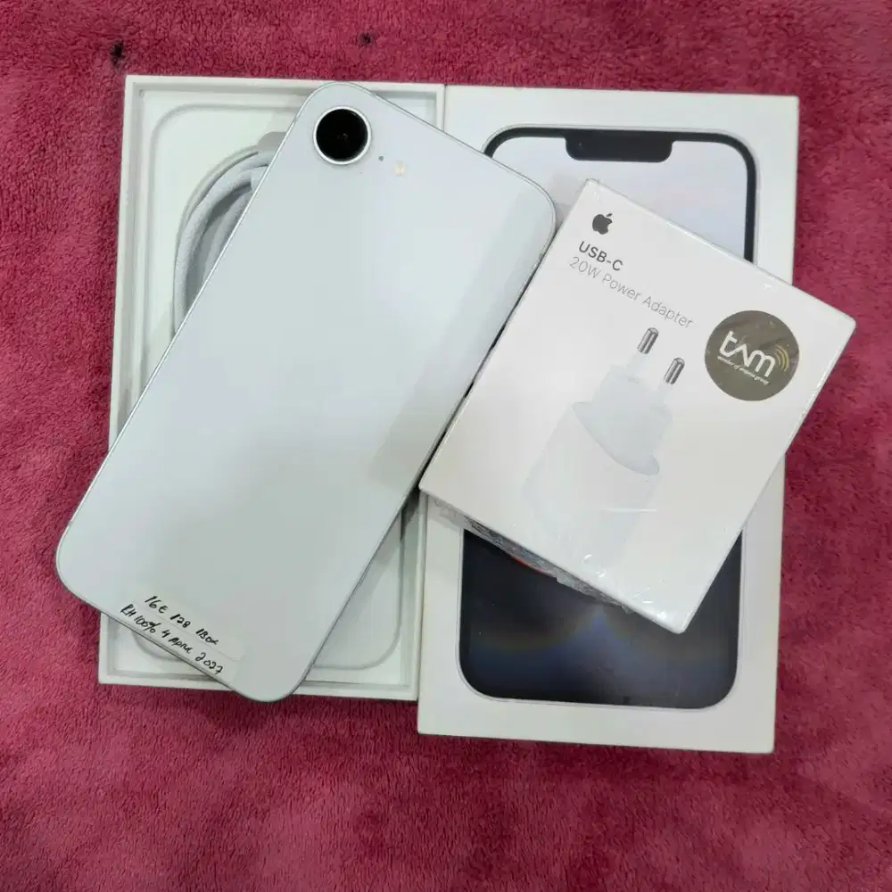 iPhone 16e 128gb resmi dgimap, on April like new Fullset ori