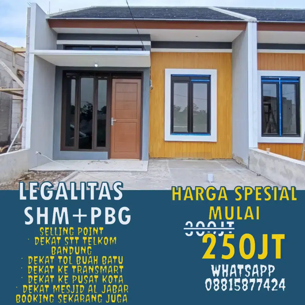 Rumah dijual legalitas SHM