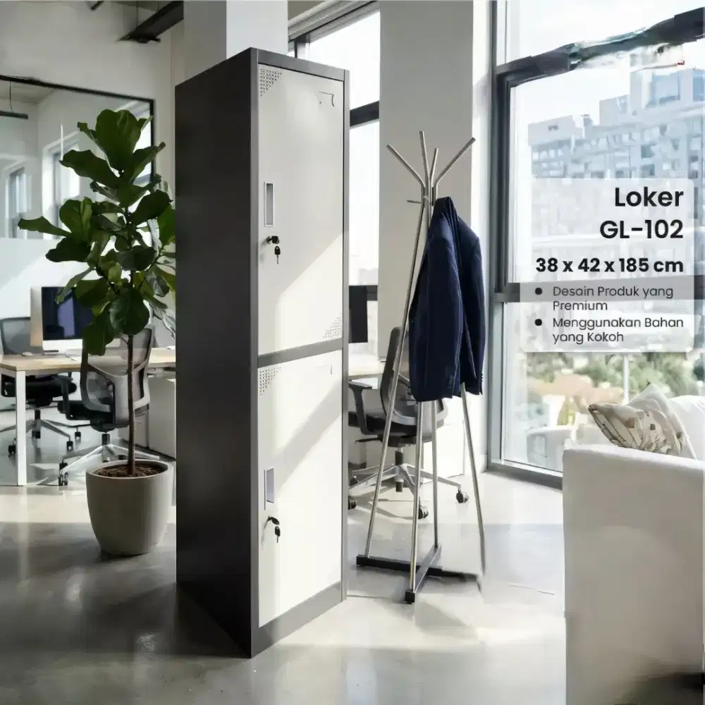 Lemari Loker Besi 2 pintu / Loker Besi /Lemari besi /Lemari arsip besi