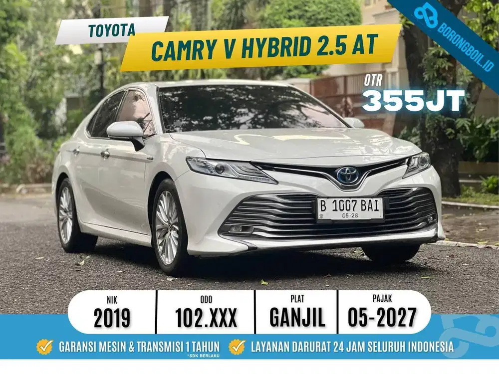 Sedan Mewah Tipe Tertinggi | Toyota Camry Hybrid Metik 2019 Putih