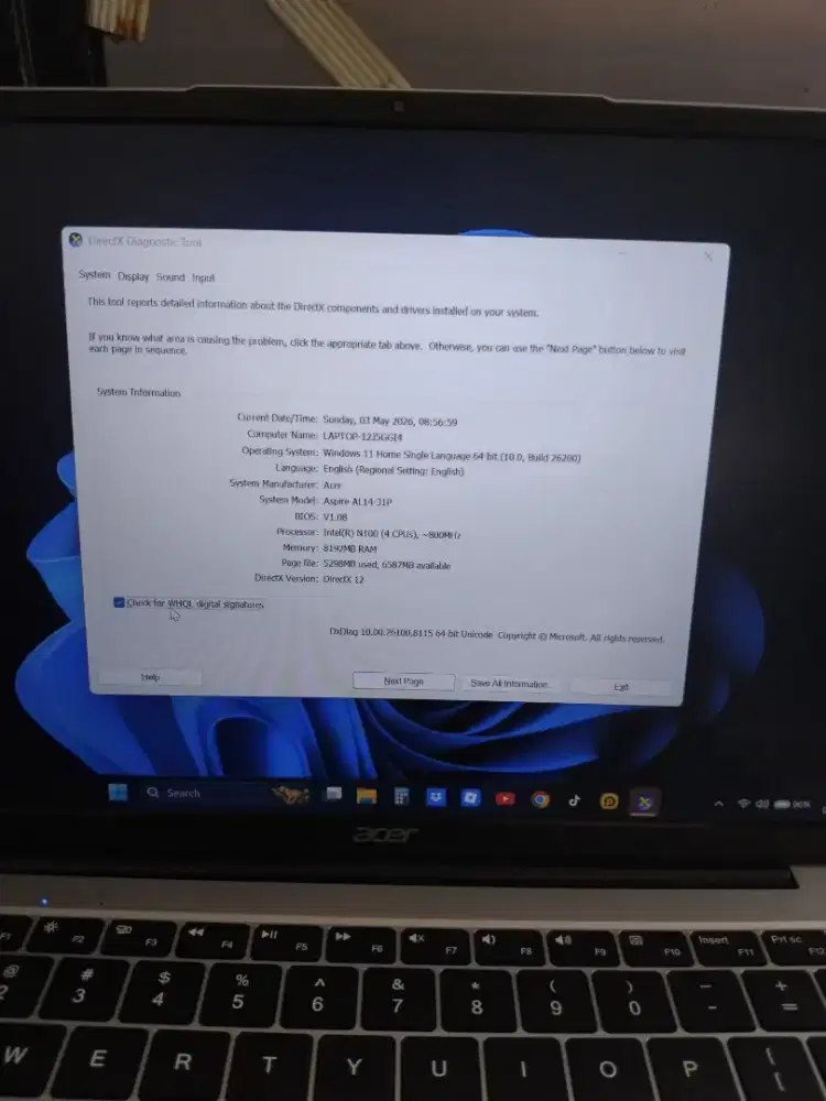 Laptop Acer Aspire AL14-31p