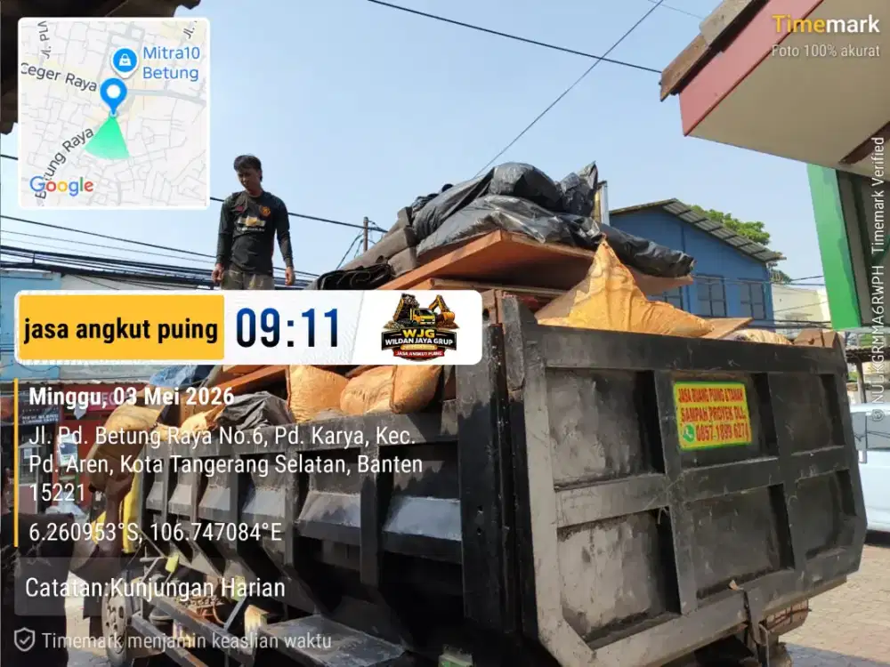 Jasa buang puing dan angkut sampah