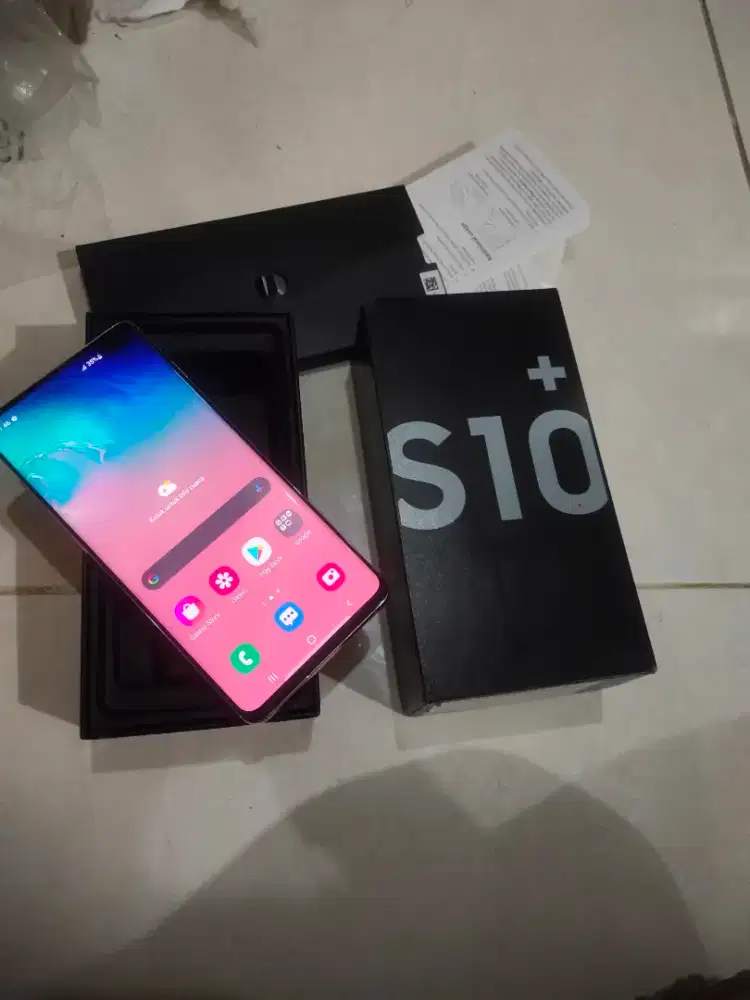 Samsung S10+ 8/512 ceramic white fullset mlusssss no hf nominuss
