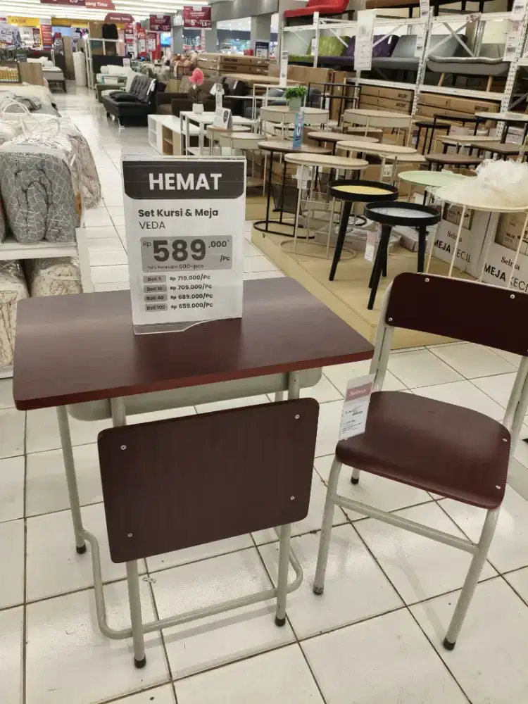 Promo Set Meja Kursi Sekolah Besi Kuat kokoh Termurah