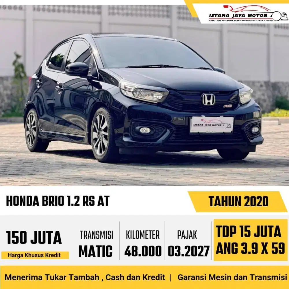 [PAJAK PANJANG] Honda Brio RS 1.2 Automatic 2020 Hitam