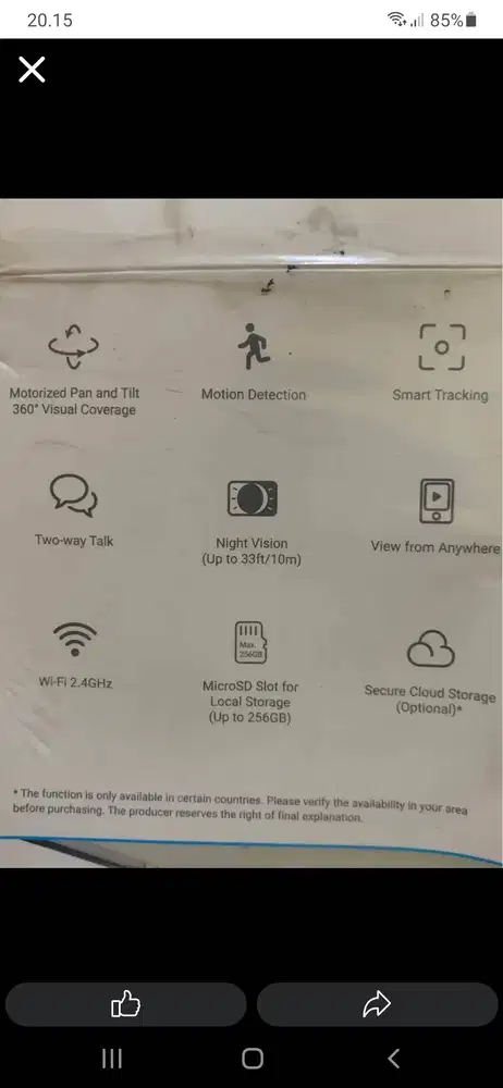 Dijual sepasang cctv outdor merk EZVIZ type C8-H8c