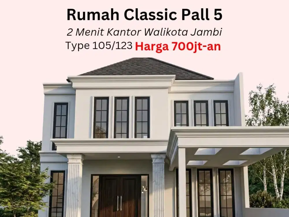 Jual Rumah Mewah Pall 5 Kota Jambi Type 105/123